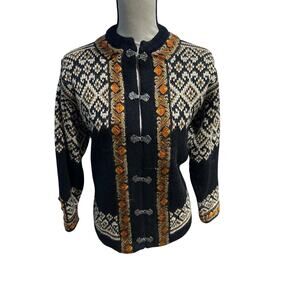 Women’s Siril 100% Wool Cardigan Sweater. Size Medium